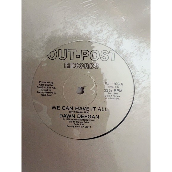 Dawn Deegan We Can Have It All 12" 1988 Out-Post Records RJ 1102 NEW SEALED - Picture 3 of 4